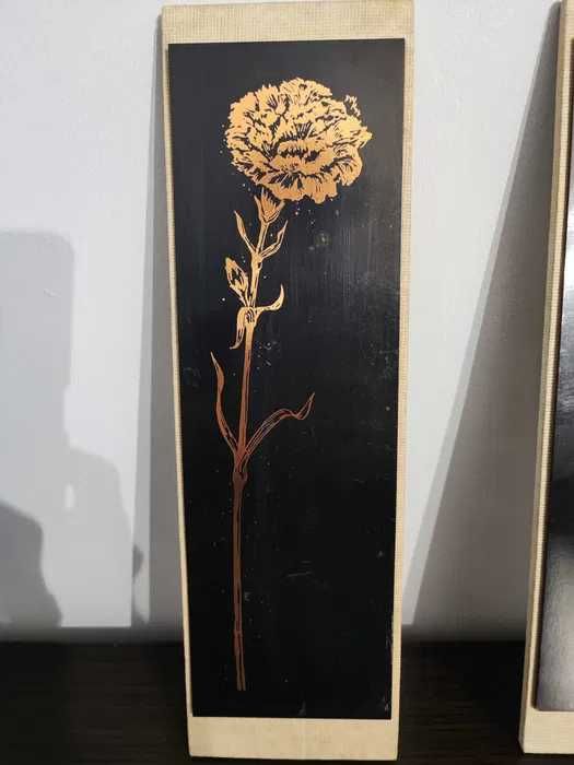 Obrazy złote kwiaty