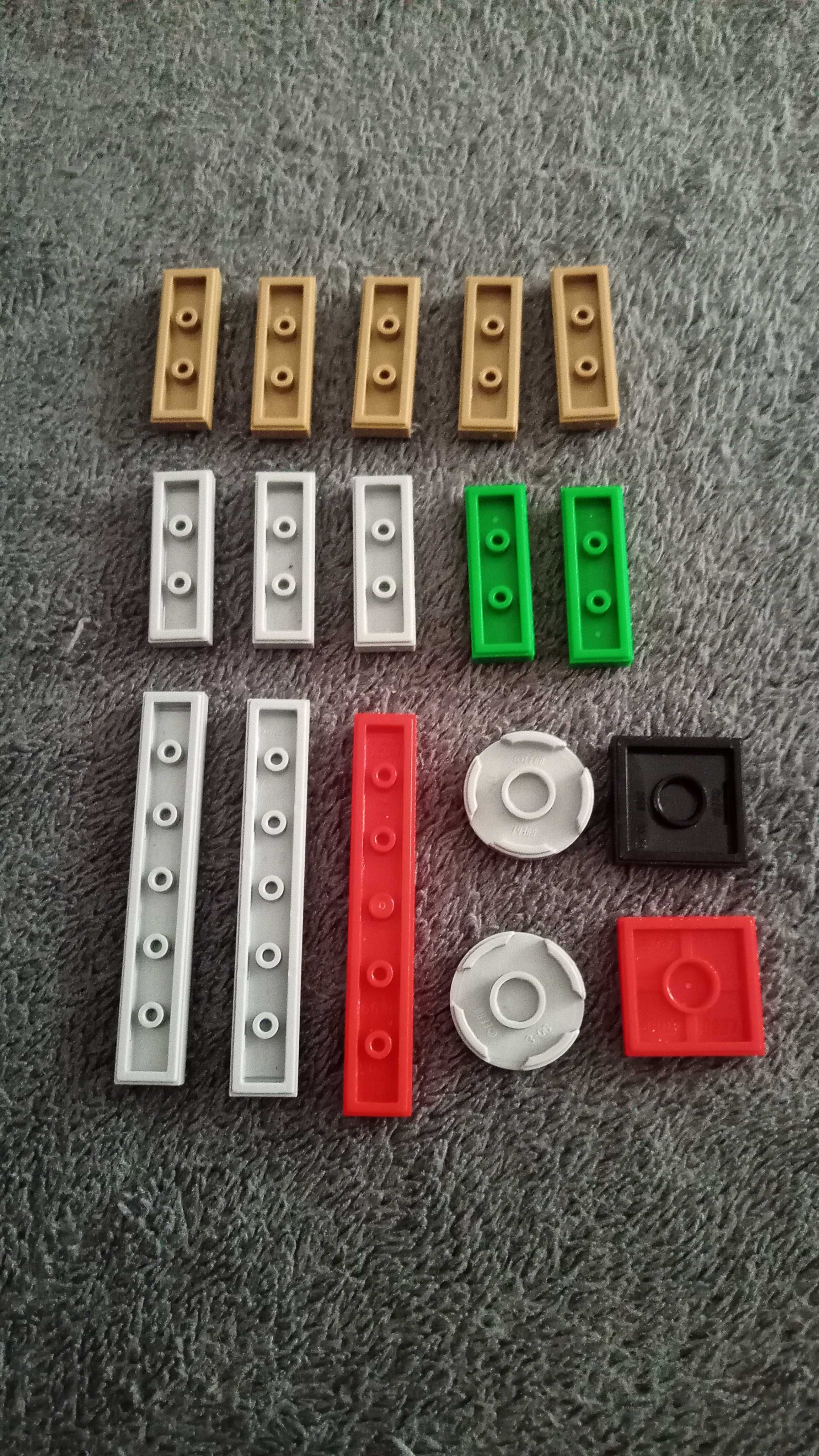 LEGO klocek klocki płaski gładki mix 17 szt 17szt