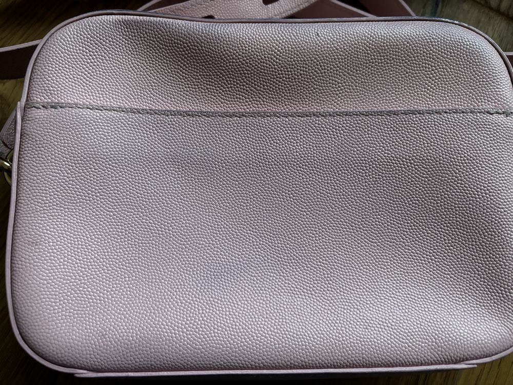 Furla torebka skórzana crossbody różowa