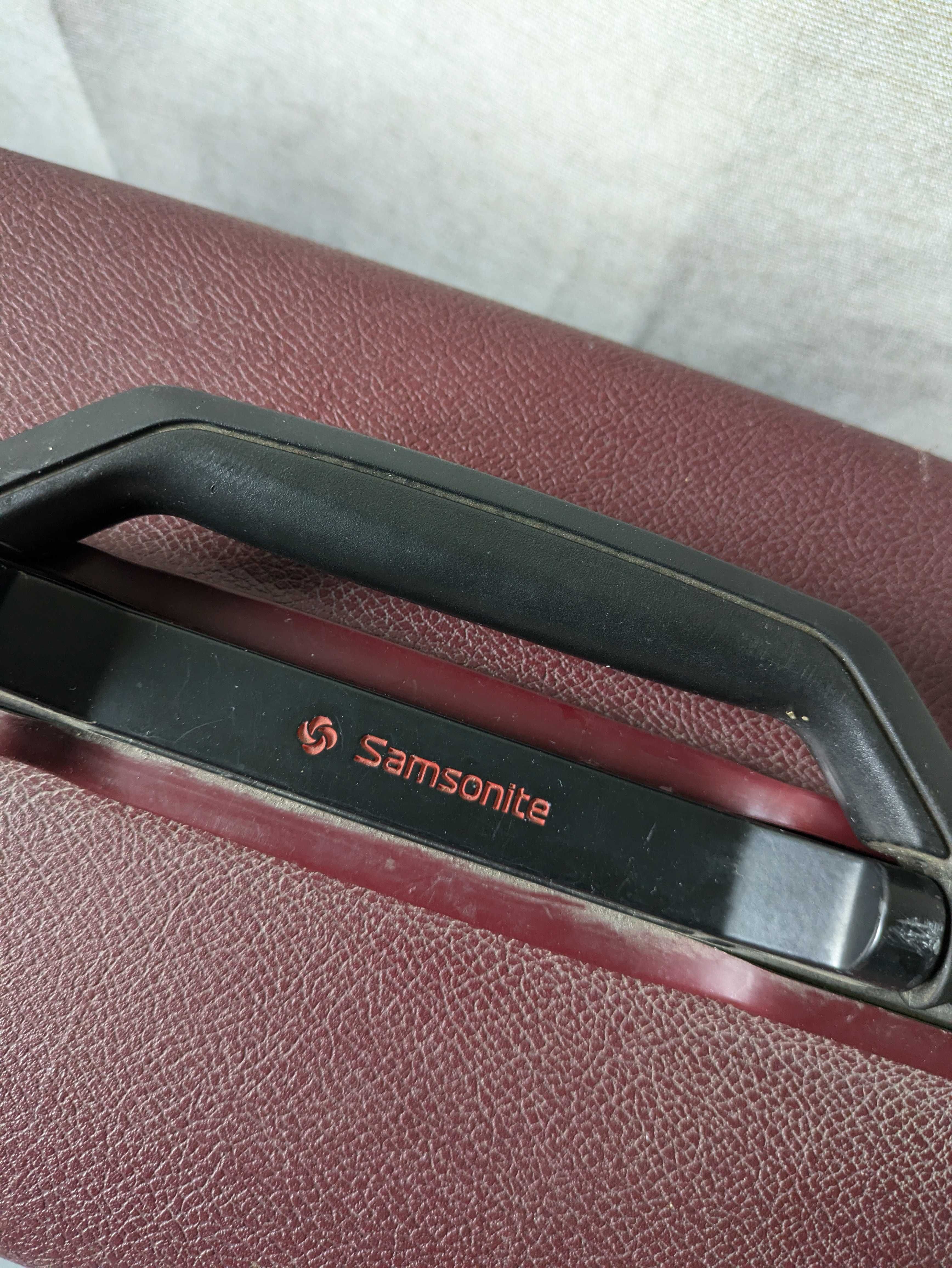 Vintage Samsonite Mala de Viagem Vermelha Hardshell Hardcase Belgium