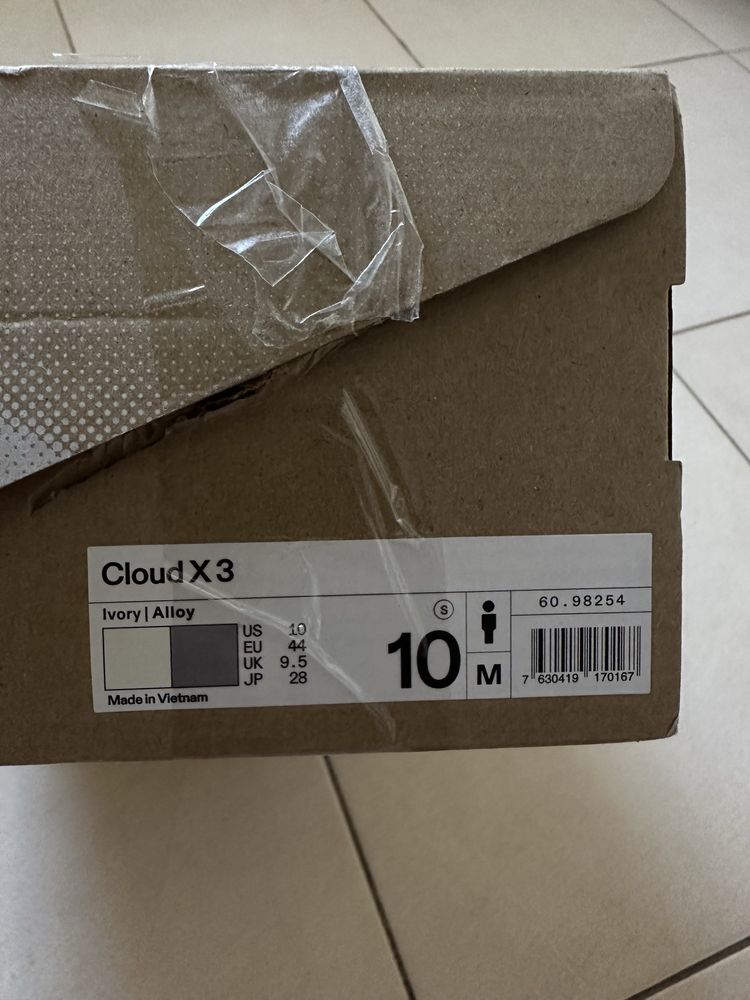 Чоловічі кросівки ON Cloud X 3 Ivory Alloy Cream