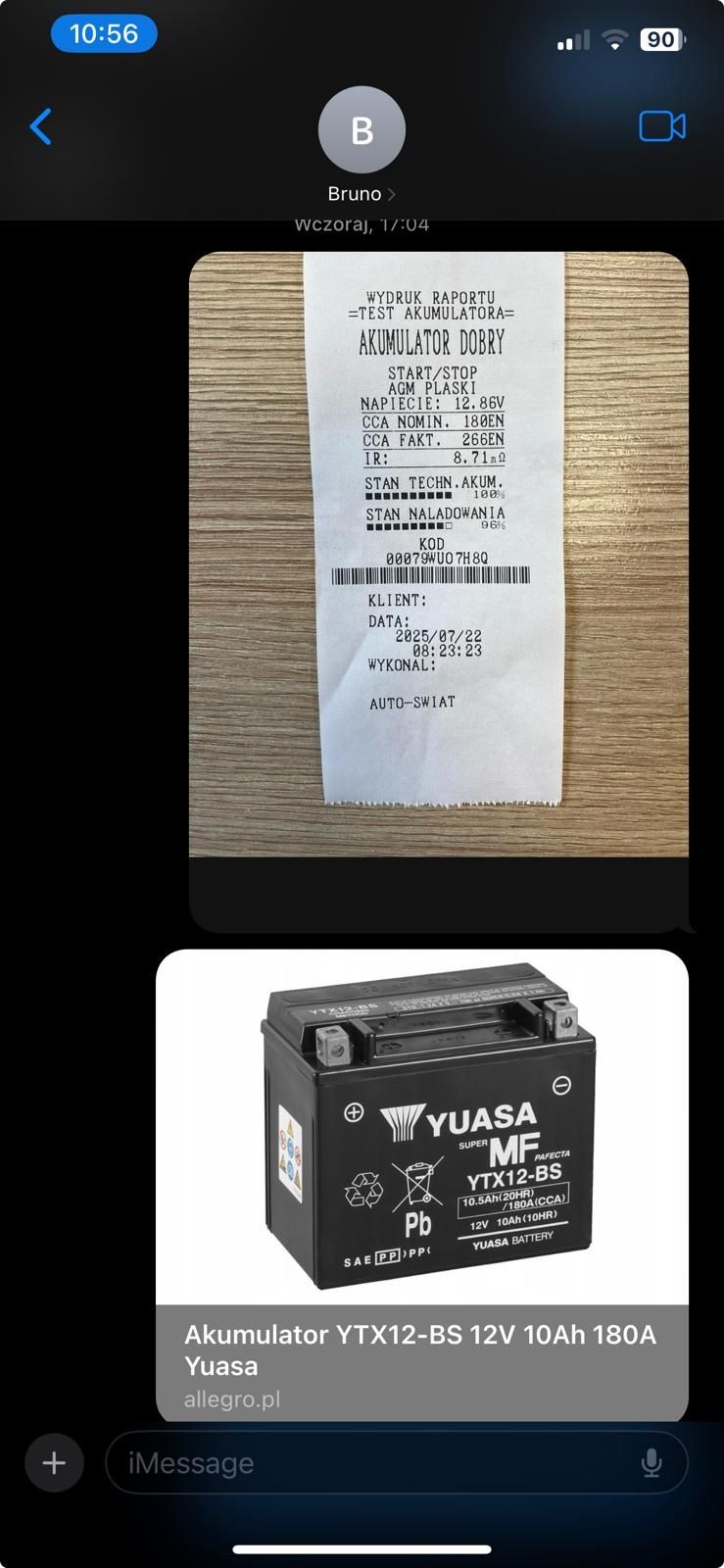 Akumulator motocyklowy   Yuasa ytx12 na BS
