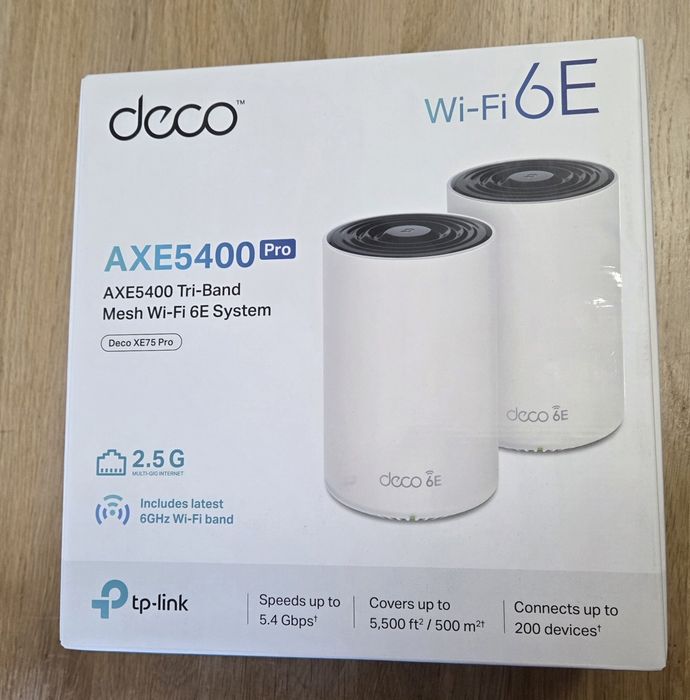 Router Mesh TP‑Link Deco X75 Pro 2‑pak WiFi 6E Triband 6Ghz GWARANCJA