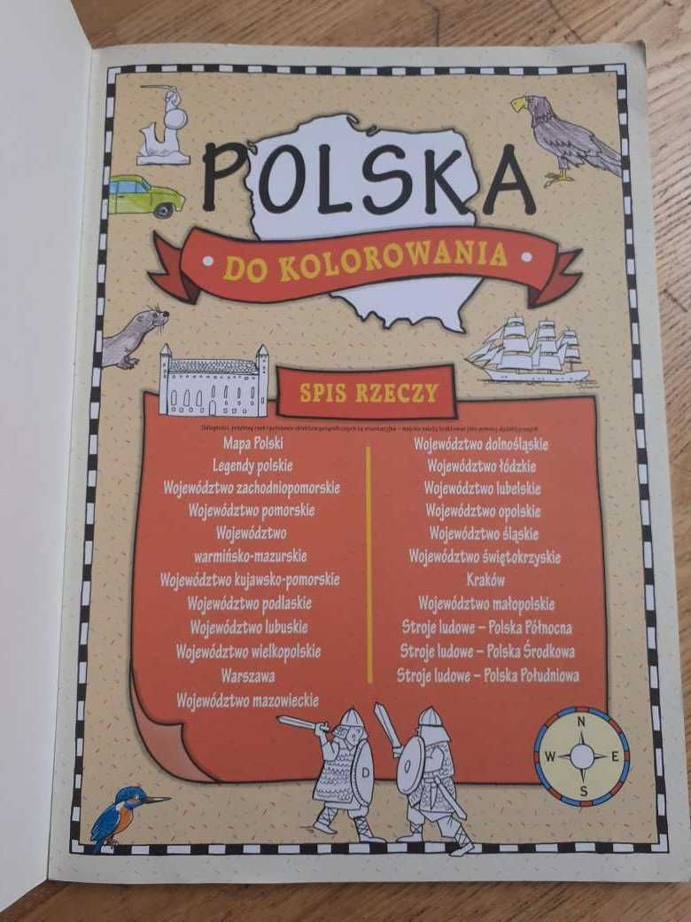 Polska do kolorowania Olesiejuk kolorowanka MEGA DUŻA XXL