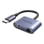 Adapter Audio  Ugreen Cm231 Usb-C Do Mini Jack 3.5Mm (Szary)