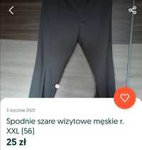 Spodnie wizytowe męskie r. XXL (56)