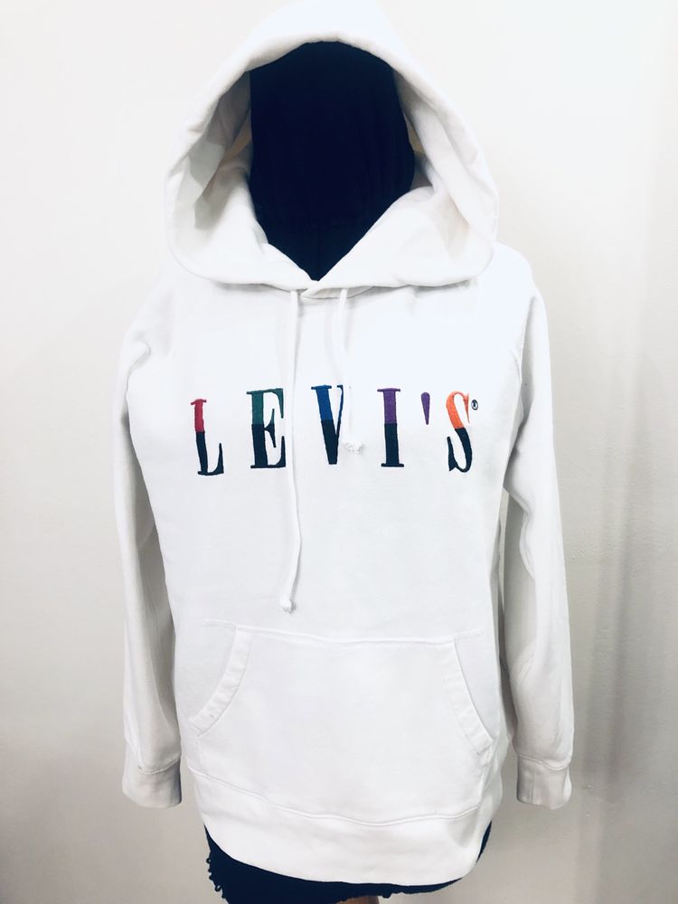 LEVIS bluza biała z kapturem M/L