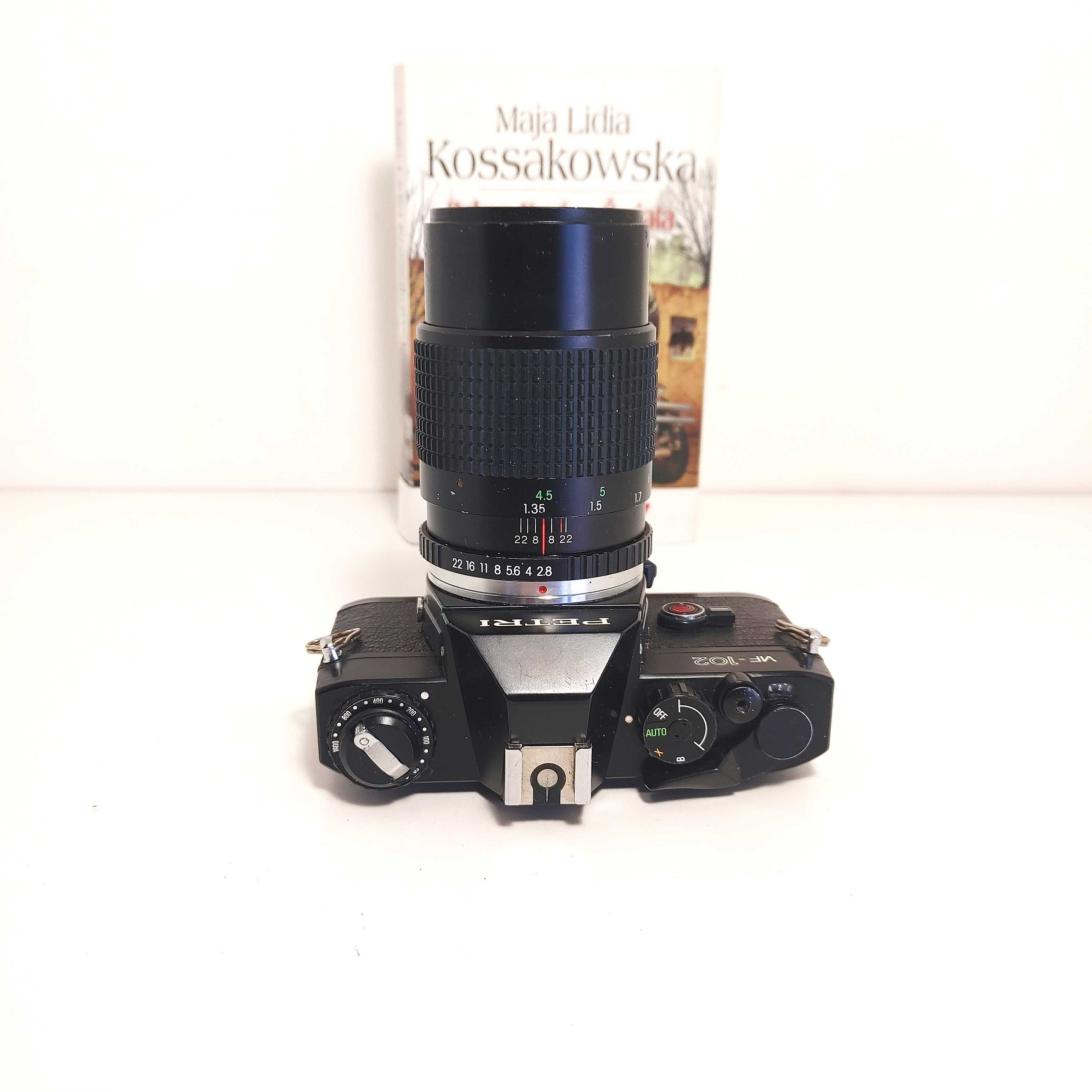 Automatyczna Lustrzanka Analogowa PETRI MF 102 Cosina CT-2 z 135mm 2,8