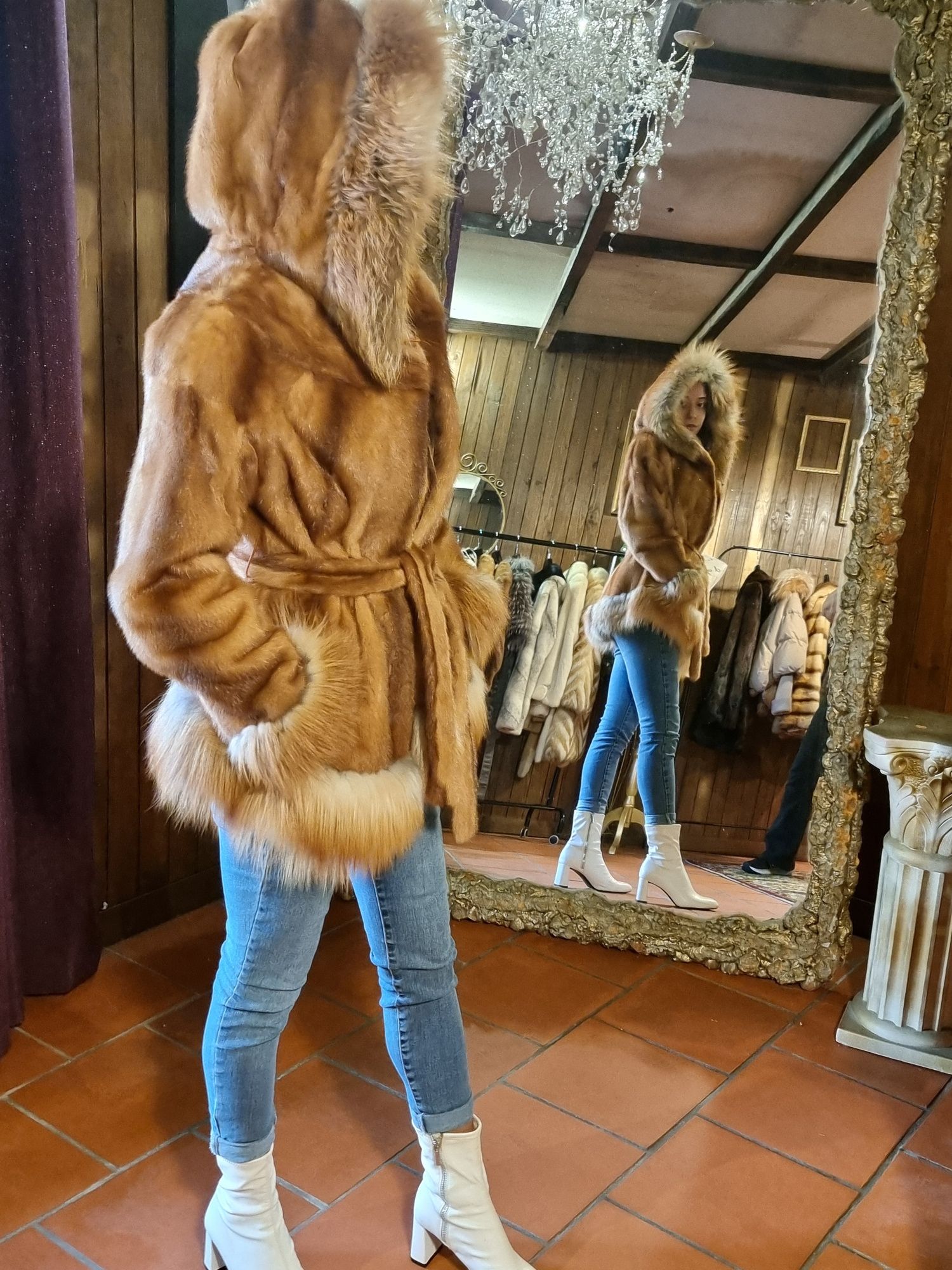 Fabuloso casaco de vison Saldo