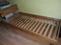 Łóżko drewniane wysokie z oparciem100x200 dla seniora