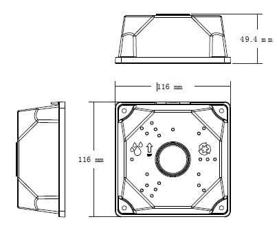 Puszka uniwersalna do kamer CCTV plastik BL-D116