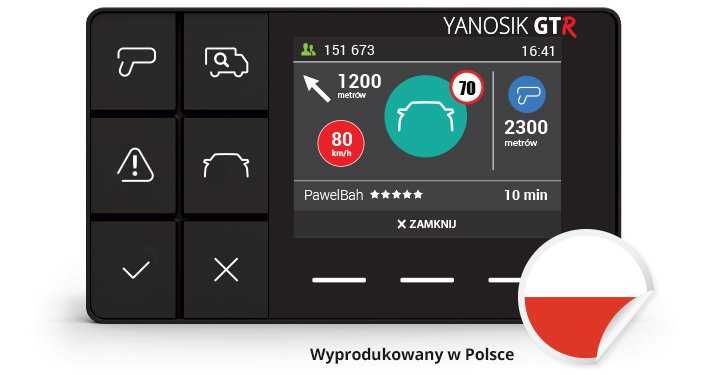 YANOSIK GTR z łądowarką legalny Antyradar 1rok abonamen