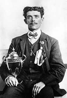 Jornal - chapa de impressão antiga - Jogos Olímpicos 1908 - Atletismo