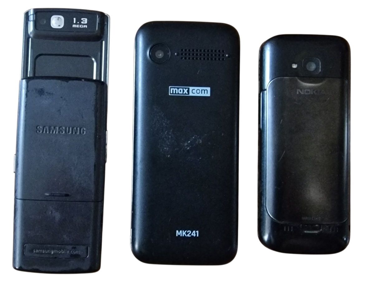 Zestaw 3 telefony klasyczne – Samsung, Maxcom MK241, Nokia C5