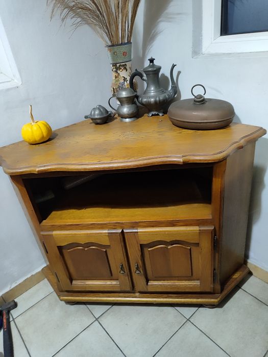 Dębowa Narożna Komoda szafka Masywna  wys 80cm szer 110cm
