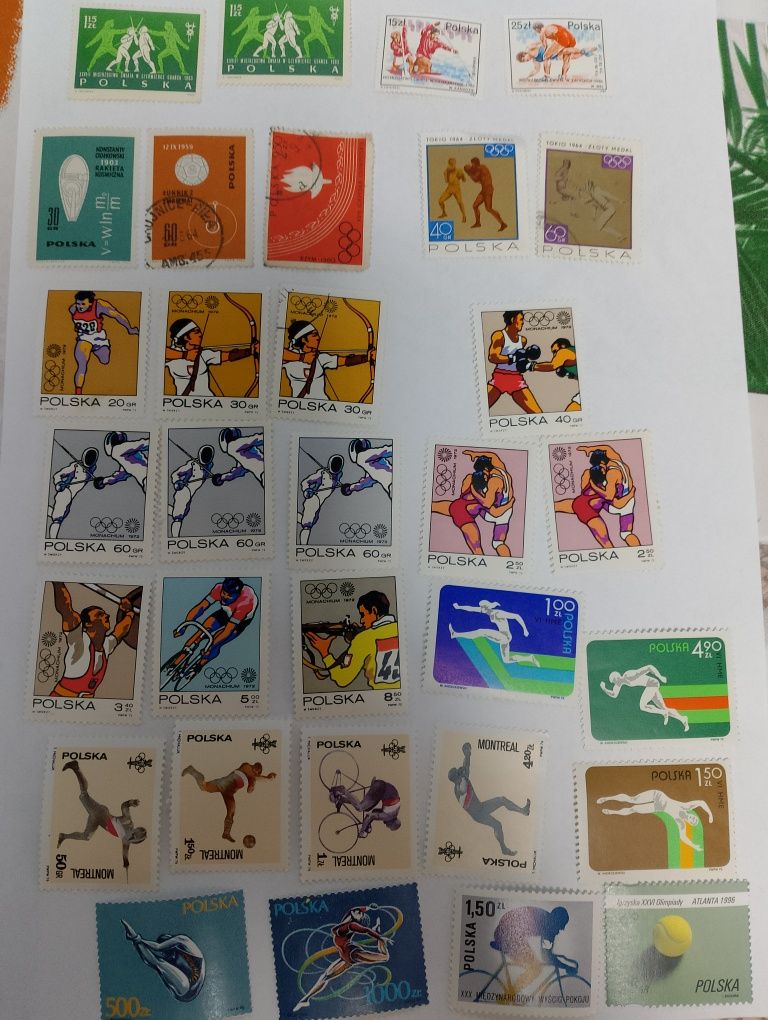 Znaczki pocztowe 173 szt dyscypliny olimpijskie