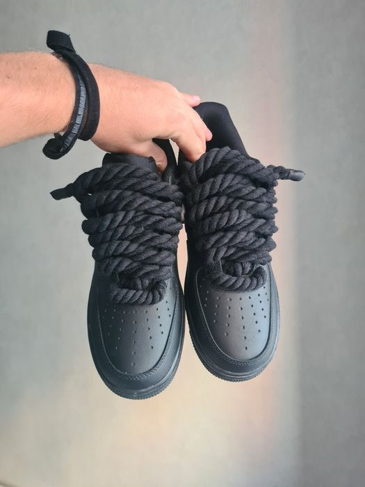 37-45.5 Nike air force 1 rope laces Black
