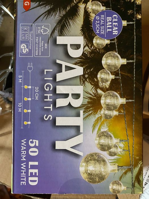 Łańcuch świetlny lampki led,szklane