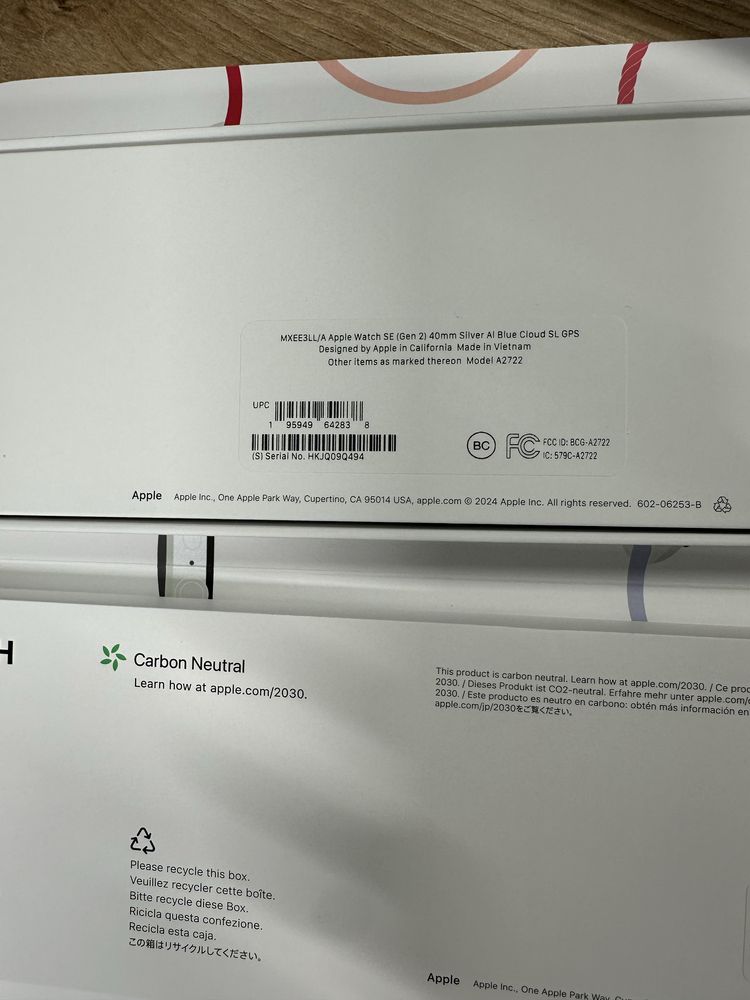 Apple watch SE 2 40mm silver нові