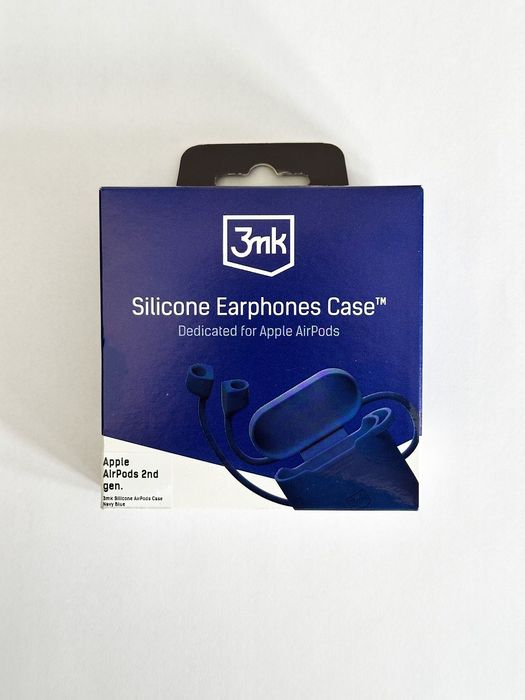 3MK - silikonowe etui na Apple Airpods 2 generacji - niebieskie