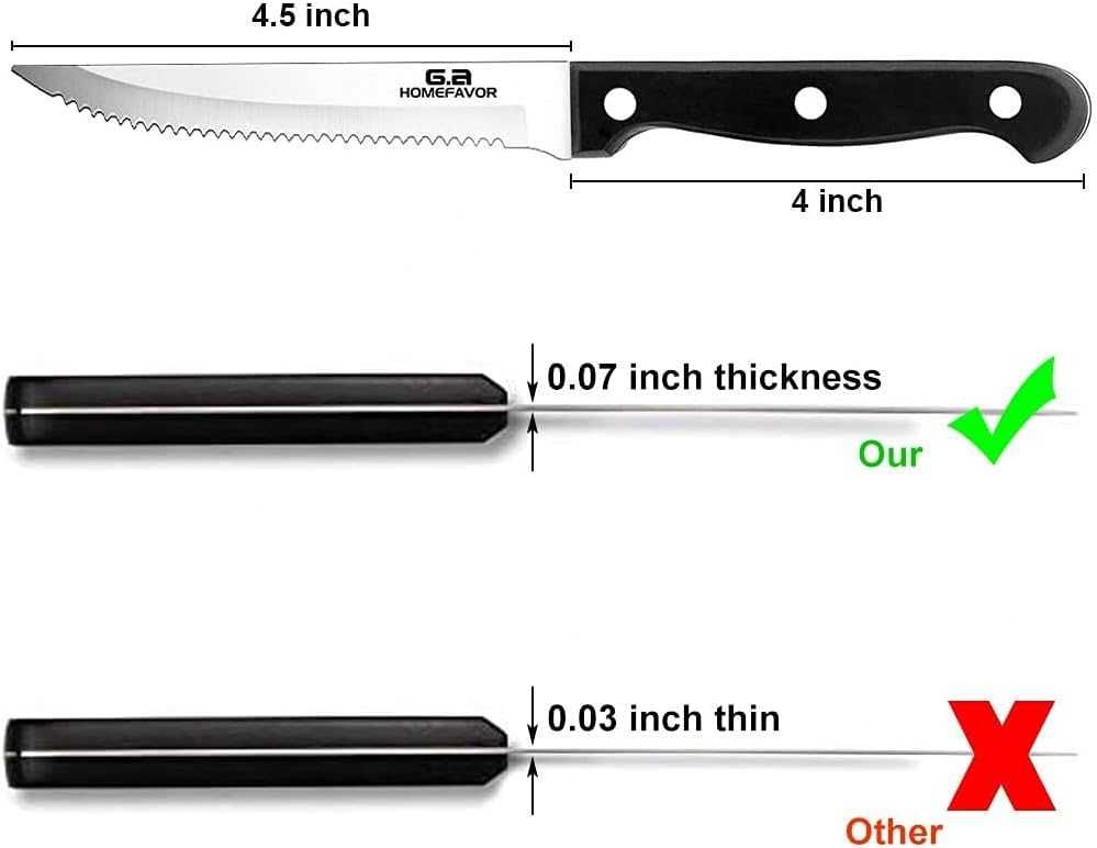 Homikit 6-częściowy zestaw noży do steków