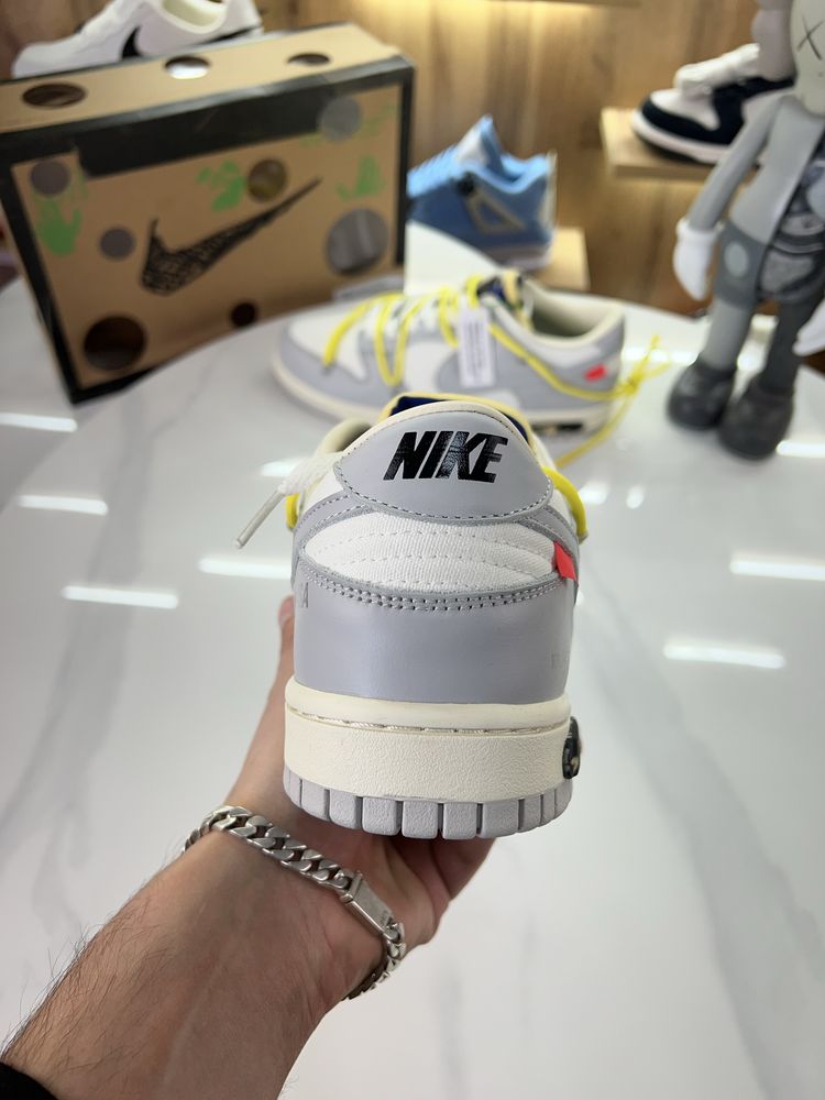 Кросівки Nike Dunk Low x Off-White lot 05 Grey / Yellow