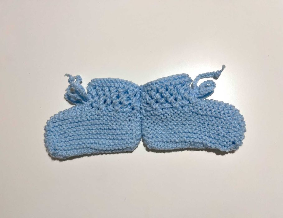 Botinhas Tricot Bebé Azuis