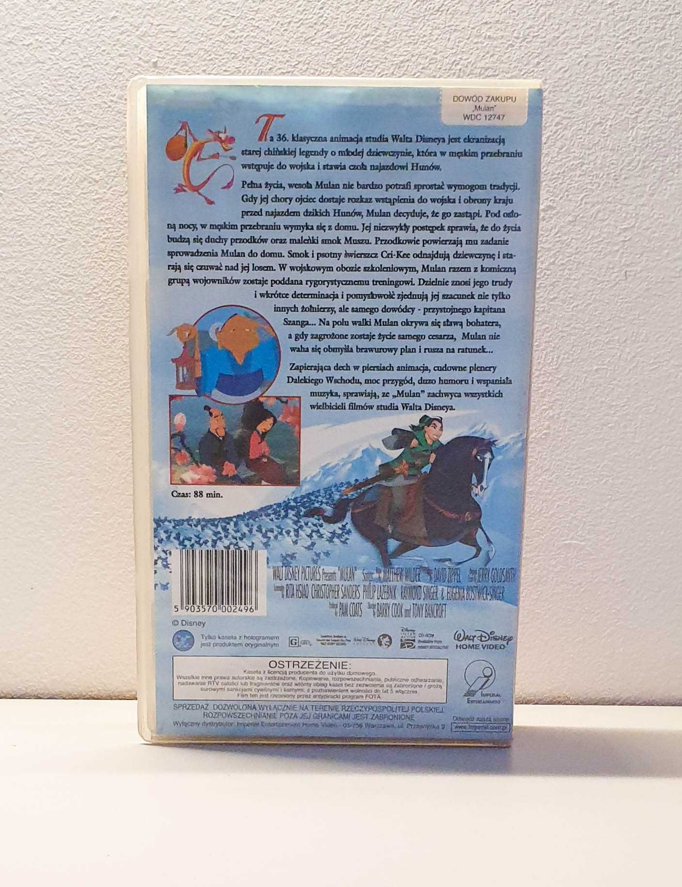 VHS Kaseta Mulan - bajka