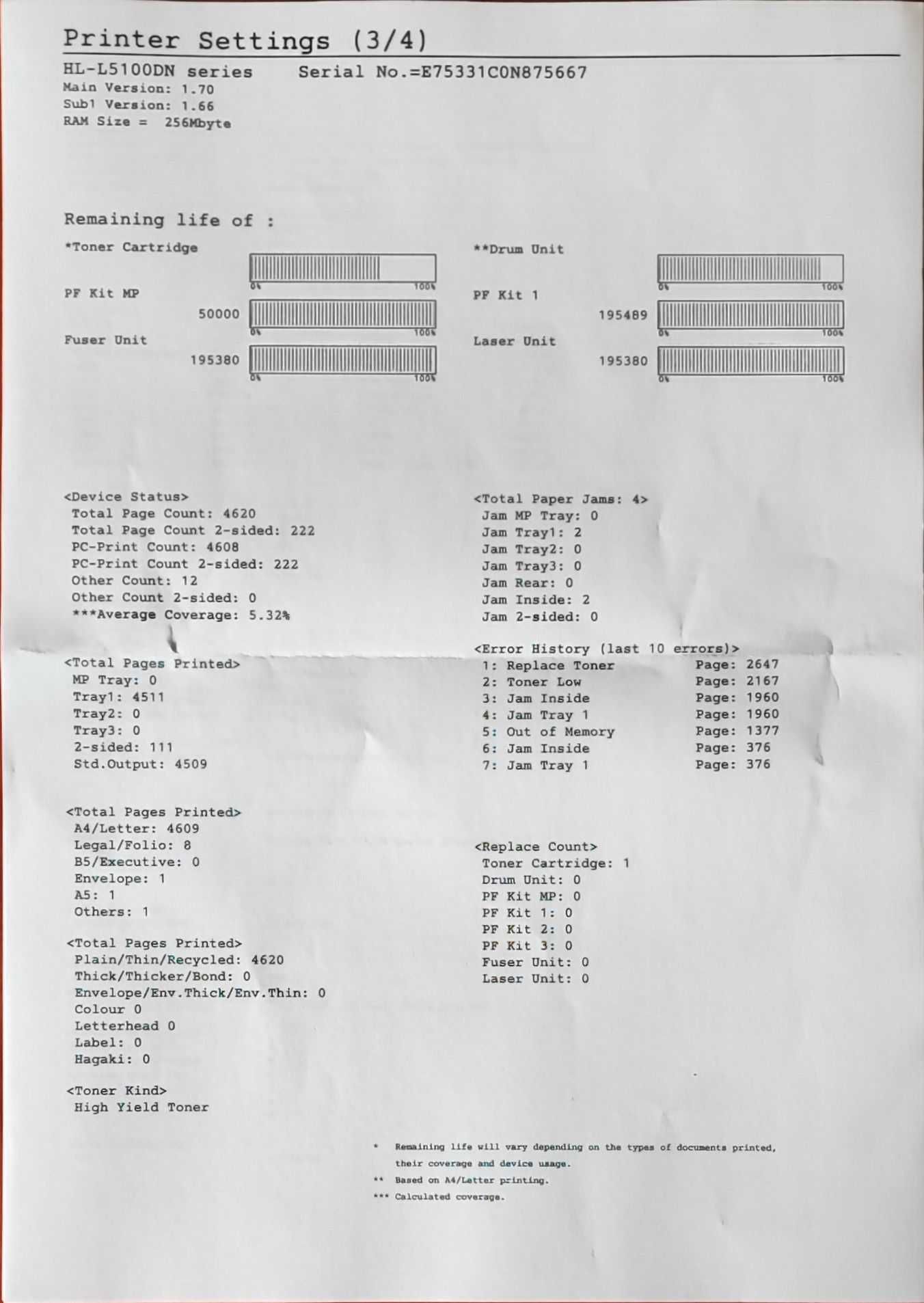 Drukarka Brother HL-L5100DN Wi-Fi  A4 mono