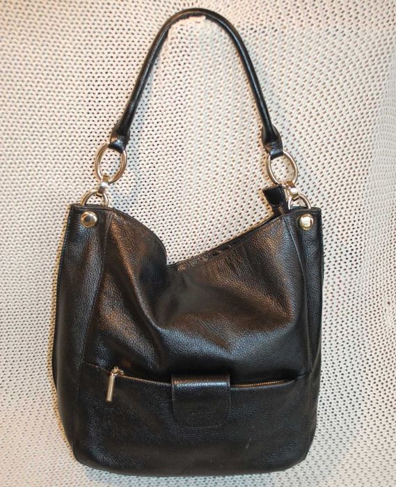 Czarna torebka wittchen ze skóry naturalnej