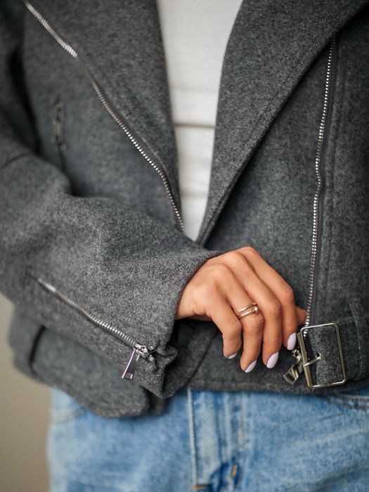 Нова кашемірова, вовняна сіра косуха жіноча великі розміри