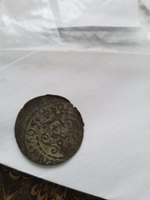 Srebrna moneta z 1605 roku Zygmunt III Waza