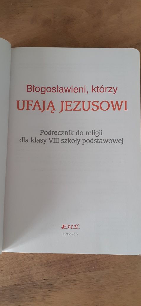 Błogosławieni którzy ufają Jezusowi klasa 8