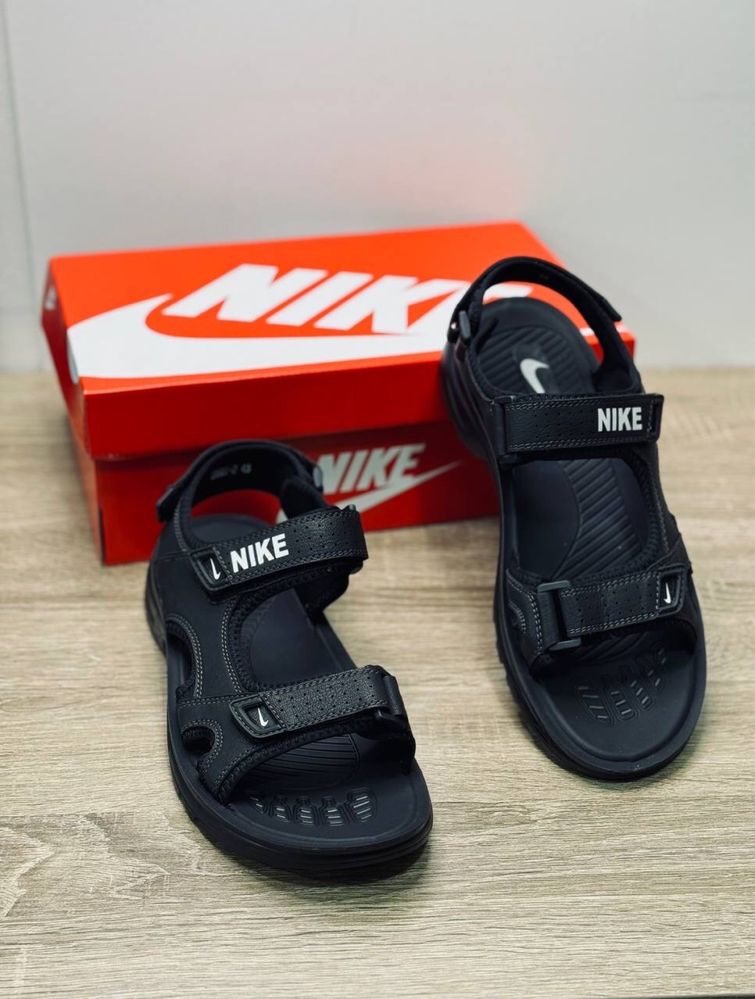 Nike Сандали мужские Босоножки черные на липучках Найк Топ продаж!