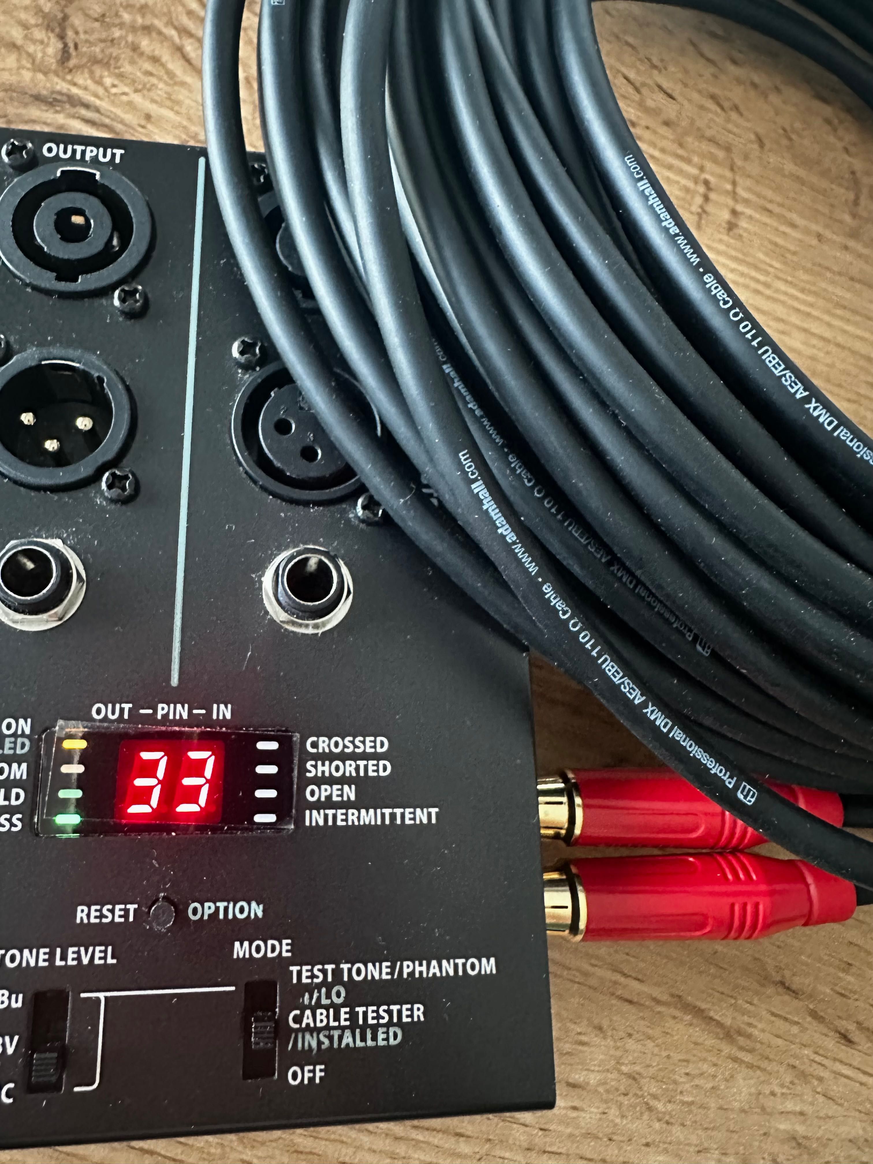 Kabel RCA DMX AES EBU 110 ohm Adam Hall 10 metrów Amphenol