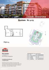 Nowe mieszkanie 49 m2, B2 4.03 Osiedle Słowiańskie