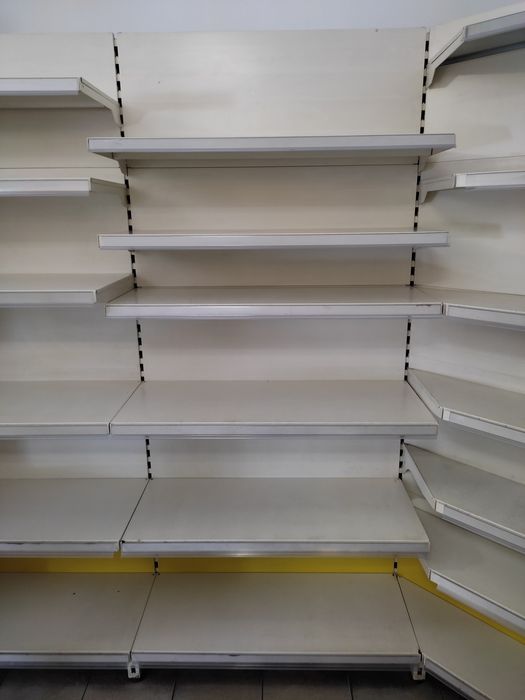 Regał biały metalowy sklepowy