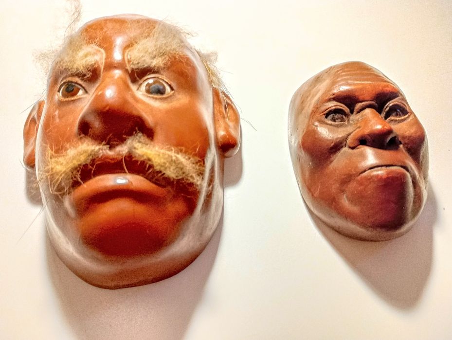 Japońskie maski teatralne Noh Meji miniaturowe