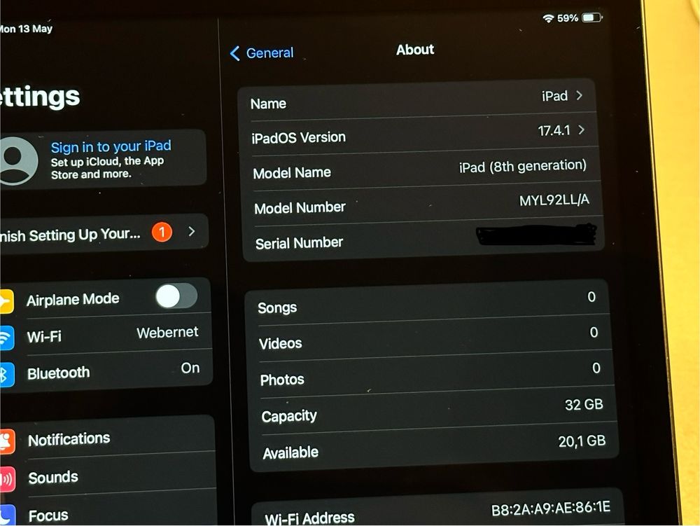 iPad 8-gen 2020, 32Gb, space grey