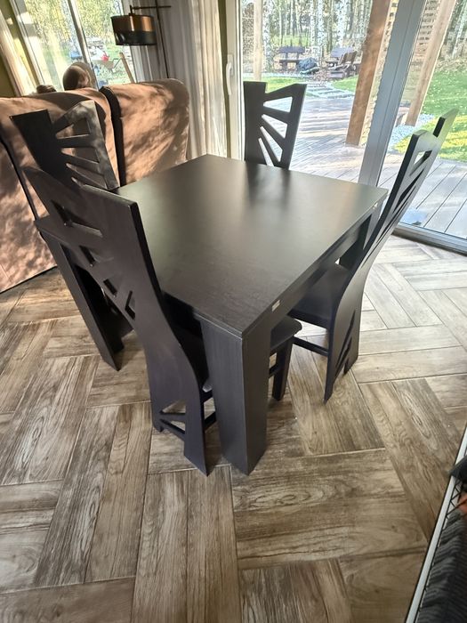 REZERWACJA Stół rozkładany 90x90/180 cm, wenge