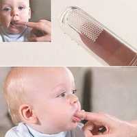 Детский массажер - зубная щётка на палец для дёсен прорезыватель