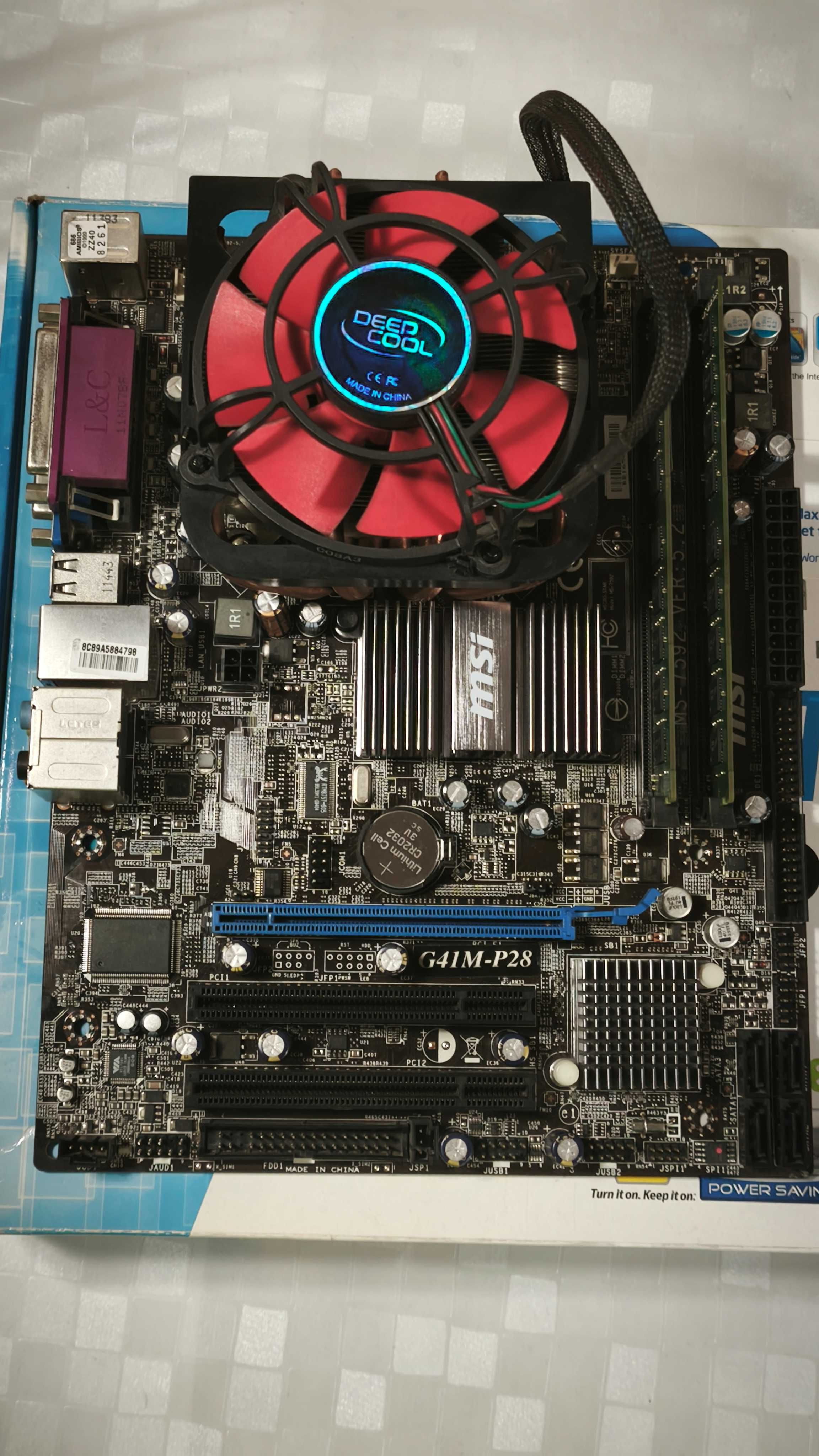 Комплект MSI G41M-P28 + Q6600 + 8GB DDR3 + DeepCool Alpha 400 Plus