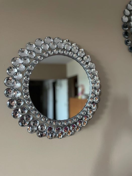 Komplet glamour zegar i lustro