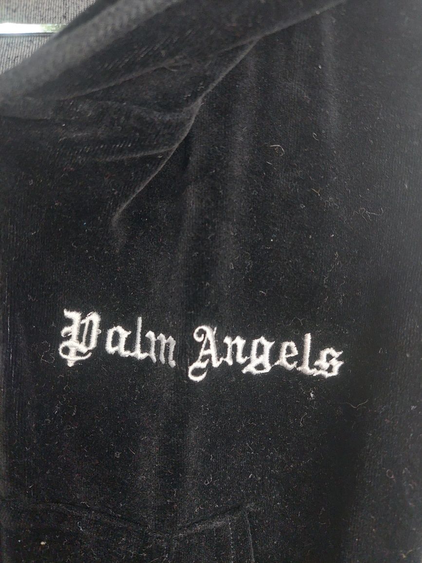Bluza z napisem Palm Angels welurowa atrakcyjna roz  około 40 /42
