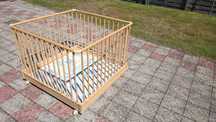 Kojec dla dziecka 1m x 1m drewniany