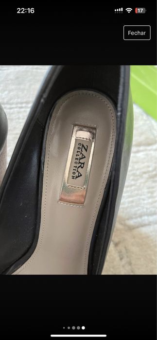 Sapatos cunha cinzentos ZARA