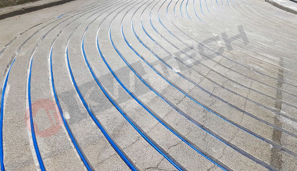 Frezowanie pod ogrzewanie podłogowe na przewody grzejne