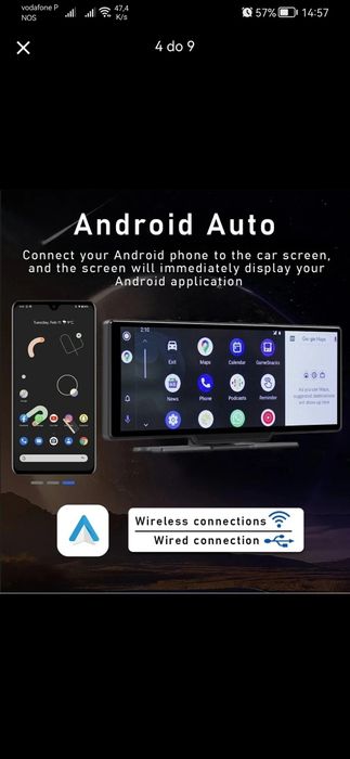 Ecrã 10,26'' p/ carro - Mp5 - GPS, Car Play, Android Auto, BT 5.0