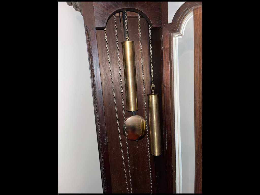 Relógio de pé antigo/vintage de madeira maciça