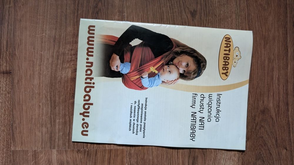 Chusta do noszenia dzieci  Natibaby wraz z instrukcją 4.6m